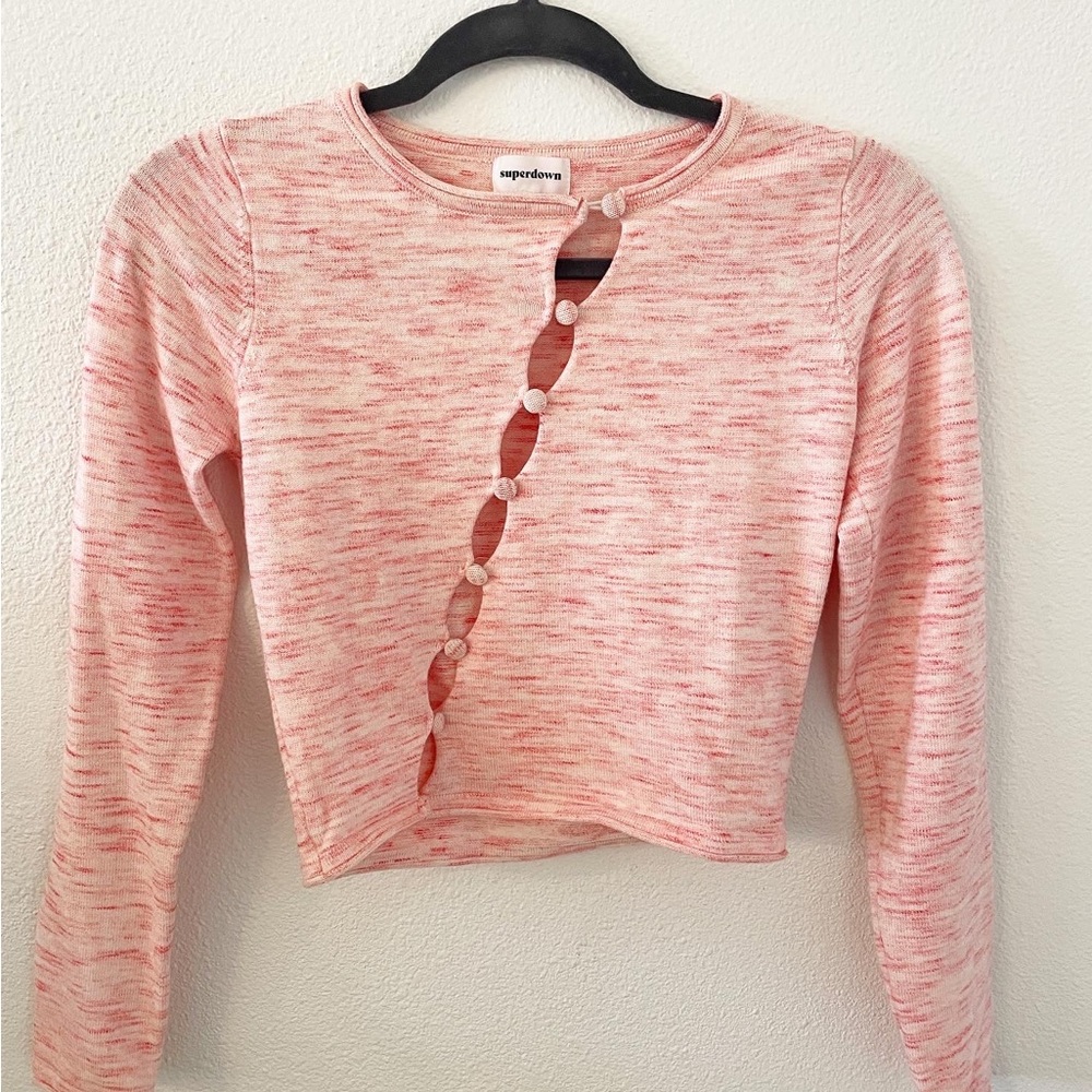 Superdown open home buttoned sweater. Size small.
